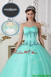 Modest Green Sweetheart Quinceanera Gowns with Beading