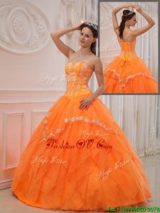 Designer Ball Gown Sweetheart Appliques Quinceanera Dresses