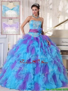 Modern Strapless Beading and Appliques Quinceanera Gowns