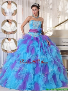 Luxurious Strapless Quinceanera Gowns with Beading and Appliques