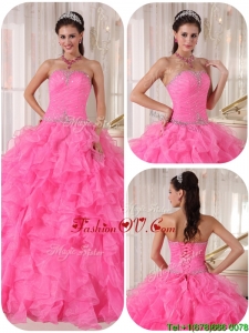 Exclusive Ball Gown Strapless Sweet 16 Gowns with Beading