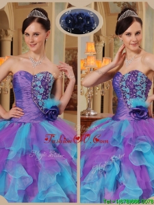 Gorgeous Multi Color Sweet Sixteen Dresses with Beading and Ruffles