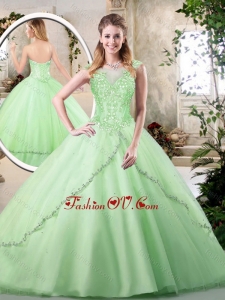 New Style Sweetheart Quinceanera Dresses in Apple Green