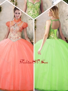 Best Straps Quinceanera Dresses with Beading and Appliques