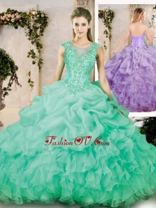 Latest Sweetheart Appliques Quinceanera Dresses with Brush Train