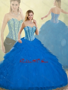 Fall Lovely Detachable Quinceanera Dresses with Ruffles and Beading