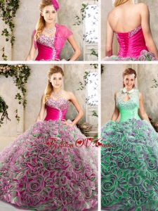 Luxurious Sweetheart Quinceanera Gowns with Brush Train