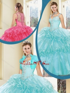Luxurious Zipper Up Quinceanera Dresses with Beading