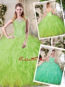 Modest Sweetheart Quinceanera Dresses with Appliques and Ruffles