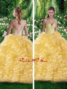 Beautiful Straps Beading Quinceanera Dresses for 16 Brithday Party