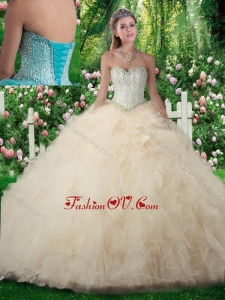 Exquisite A Line Sweetheart Sweet 16 Dresses with Beading