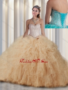 New Style Ball Gown Sweet 16 Dresses with Beading and Ruffles