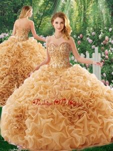 New style Brush Train Appliques Quinceanera Dresses for 16 Brithday Party