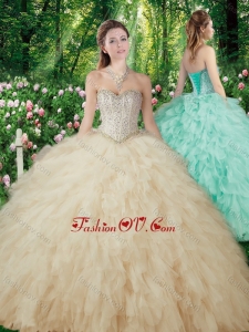 Pretty Ball Gowns Beading and Ruffles Sweet 16 Dresses