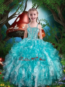 Hot Sale Straps Birthday Party Dresses with Beading and Ruffles for Summer