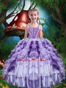 Luxurious Ball Gown Beading and Ruffles Birthday Party Dresses for 2016