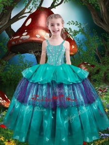 Pretty Straps Ruffled Layers Birthday Party Dresses for 2016