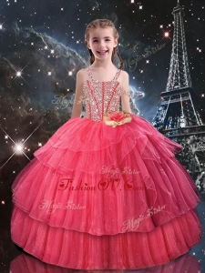 Beautiful Ball Gown Straps Birthday Party Dresses with Beading