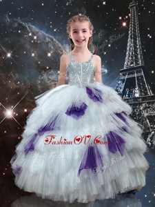 Fashionable Ball Gown Ruffled Layers Little Girl Pageant Dresses in Multi Color