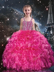 Hot Sale Straps Birthday Party Dresses with Beading and Ruffles