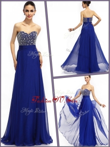 2016 Most Popular Empire Sweetheart Prom Dresses in Royal Blue