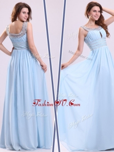 2016 Unique Empire Straps Sweetheart Prom Dresses with Beading