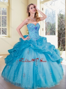 Modern Sweetheart Pick Ups and Appliques Quinceanera Gowns