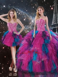 2016 Sweet Sweetheart Detachable Quinceanera Skirts with Beading