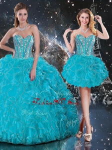 2016 Hot Sale Detachable Quinceanera Skirts with Beading and Ruffles