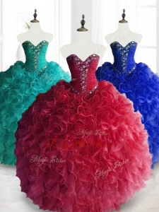 2016 Gorgeous Ball Gown Sweetheart Quinceanera Dresses with Beading