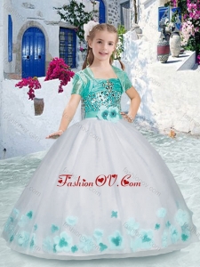 2016 Spaghetti Straps Cheap Little Girl Pageant Dress with Sashes and Beading