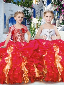 Perfect Ball Gown New Style Little Girl Pageant Dresses with Beading and Ruffles