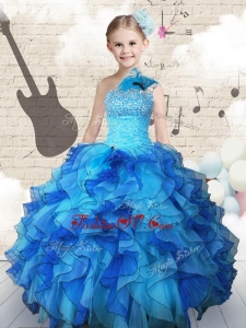 New Style Beading and Ruffles Little Girl Pageant Dresses in Multi Color