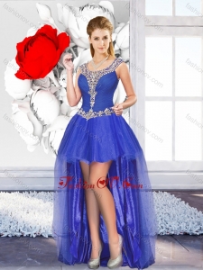 2016 Exclusive High Low Dama Dresses with Beading for Graduation