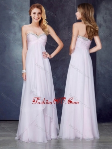 2016 Discount Empire Applique and Ruched Dama Dress in Baby Pink