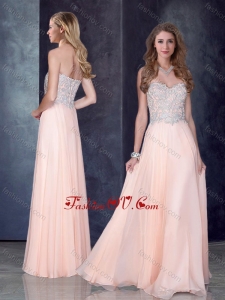 2016 Simple Empire Baby Pink Dama Dress with Beading and Appliques