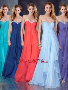 2016 Custom Fit Empire Applique and Ruched Vintage Prom Dress in Light Blue