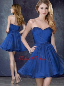 2016 Most Popular Royal Blue Short Vintage Prom Dress with Belt