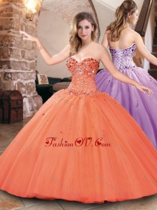 Hot Sale Big Puffy Tulle Beaded Bodice Sweet 16 Dress