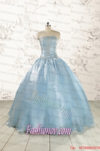 New Style 2015 Strapless Sweet 15 Dresses with Beading
