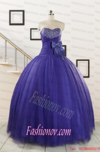 2015 Elegant Sweetheart Quinceanera Dresses with Bowknot