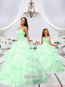 Exclusive Beading and Ruching Princesita Dress in Green for 2015
