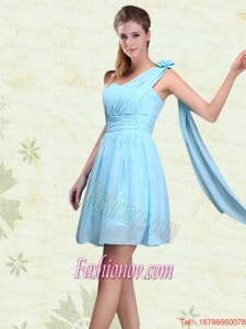 One Shoulder A Line Ruching Bridesmaid Dresses for 2015