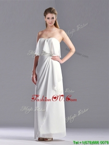 Top Selling Empire Strapless Ankle Length Mother Dress in White