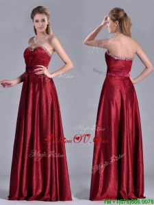 Classical Empire Sweetheart Wine Red Vintage Prom Dress with Beaded Top