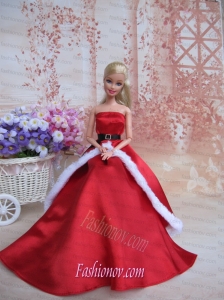 Elegant Party Dress For Noble Barbie With Belt