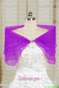 2014 Fashionable Purple Shawls with Beading