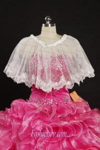 2014 White Special Occasions Wraps with Lace