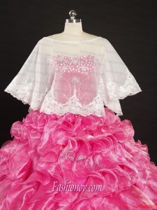 Lace Scoop Beading Organza Shawls for Spring