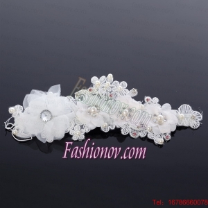 Simple Hairpins Imitation Pearls Birdcage Veils in White